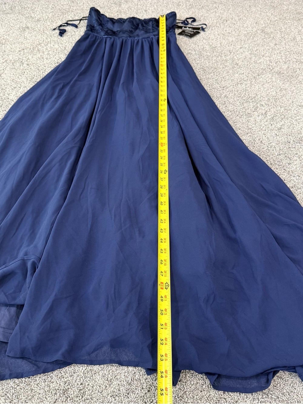 NWT Lulus Navy Blue Strapless Sweet Heart Maxi Formal Bridesmaid Dress Women’s S - Picture 7 of 13